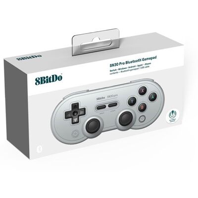 8BitDo SN30 Pro Gamepad HallEd/Gray RET00413 8BitDo SN30 Pro Gamepad HallEd/Gray RET00413