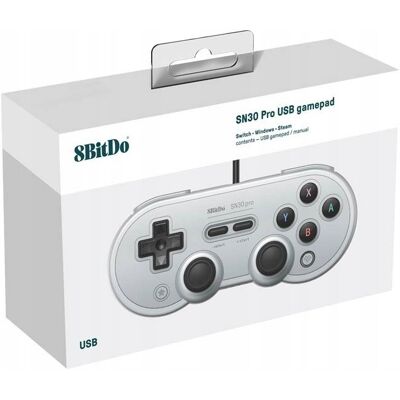 8Bitdo SN30 Pro USB Gamepad Gray Ed. (RET00257) 8Bitdo SN30 Pro USB Gamepad Gray Ed. (RET00257)