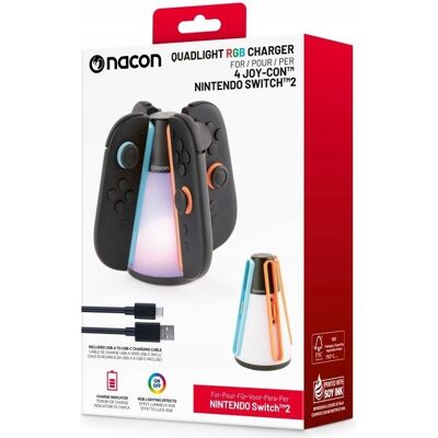 Ładowarka Do Padów Nacon Quad Charger Rgb Do Joy-Conów Nintendo Switch 2 Ładowarka Do Padów Nacon Quad Charger Rgb Do Joy-Conów Nintendo Switch 2