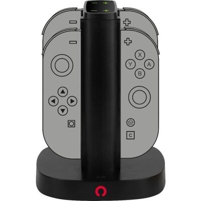 Inny producent Stacja Ładowania - Konix - 2 Pary Kontrolerów Joy-Con - Wskaźnik Ładowania Led - Połączenie Usb-A - Czarny Inny producent Stacja Ładowania - Konix - 2 Pary Kontrolerów Joy-Con - Wskaźnik Ładowania Led - Połączenie Usb-A - Czarny
