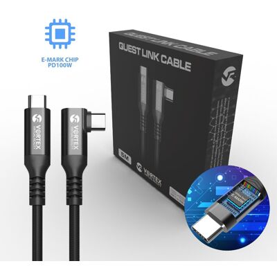 Vortexvr Kabel 5m 10 Gbps Pd100w (Fast Charging) Usb-C Do Meta Quest Link / Oculus Link Vortexvr Kabel 5m 10 Gbps Pd100w (Fast Charging) Usb-C Do Meta Quest Link / Oculus Link