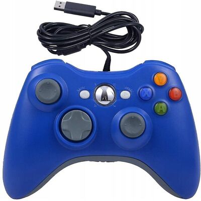 Inny producent Kontroler Pad Przewodowy Do Xbox 360 Pc Niebieski Inny producent Kontroler Pad Przewodowy Do Xbox 360 Pc Niebieski