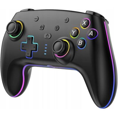 Inny producent Pad Bezprzewodowy kontroler do Switch 2/Switch/Lite/OLED/PC 7-kolorów RGB Inny producent Pad Bezprzewodowy kontroler do Switch 2/Switch/Lite/OLED/PC 7-kolorów RGB