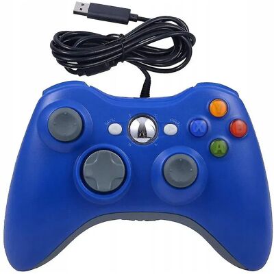 Inny producent Kontroler Pad Przewodowy Do Xbox 360 Pc Niebieski Inny producent Kontroler Pad Przewodowy Do Xbox 360 Pc Niebieski