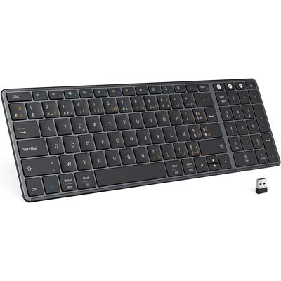 Inny producent Bezprzewodowa Klawiatura Bluetooth Usb 2.4G Szara Azerty J. Francuski Inny producent Bezprzewodowa Klawiatura Bluetooth Usb 2.4G Szara Azerty J. Francuski