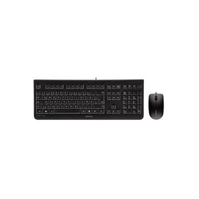 CHERRY DC 2000, zestaw klawiatury i myszy przewodowej, układ hiszpański, klawiatura QWERTY, Blue Angel, homologacja GS, czarny CHERRY DC 2000, zestaw klawiatury i myszy przewodowej, układ hiszpański, klawiatura QWERTY, Blue Angel, homologacja GS, czarny