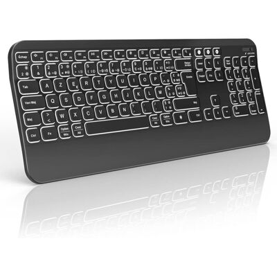 Inny producent Klawiatura Bezprzewodowa Szara Bluetooth Usb 2.4G Azerty Francuski Inny producent Klawiatura Bezprzewodowa Szara Bluetooth Usb 2.4G Azerty Francuski