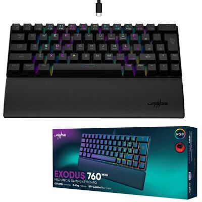 Hama Klawiatura Gamingowa Urage Exodus 760 Mini Rgb Czarna Mechaniczna +poduszka Hama Klawiatura Gamingowa Urage Exodus 760 Mini Rgb Czarna Mechaniczna +poduszka