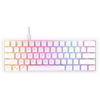 Klawiatura Mechaniczna, Krux Qara 60% White Rgb Outemu Red Klawiatura Mechaniczna, Krux Qara 60% White Rgb Outemu Red