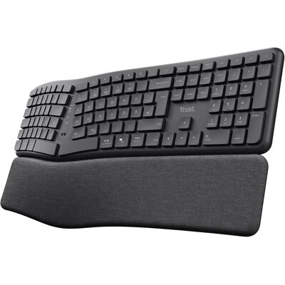 Klawiatura Bezprzewodowa Trust Arvia Quiet Ergonomic Qwertz Układ Niemiecki Klawiatura Bezprzewodowa Trust Arvia Quiet Ergonomic Qwertz Układ Niemiecki