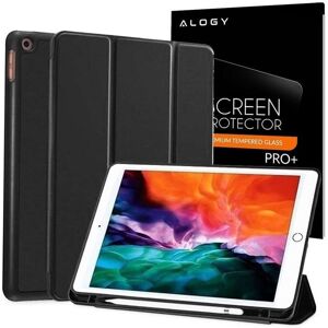 Inny producent Etui Alogy Smart Pencil Case do Apple iPad 10.2 2019/ 2020/ 2021 7/8/9Gen Czarne + Szkło Alogy