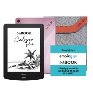 InkBOOK Zestaw Czytnik E-booków Calypso Plus Rose + Etui + Kod Empik Go 30 dni