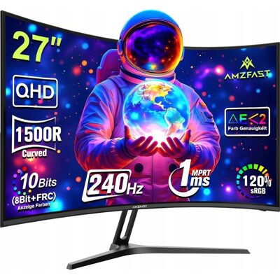 bez marki Amzfast Zakrzywiony monitor gamingowy 27' 240 Hz QHD 2560 x 1440 bez marki Amzfast Zakrzywiony monitor gamingowy 27' 240 Hz QHD 2560 x 1440