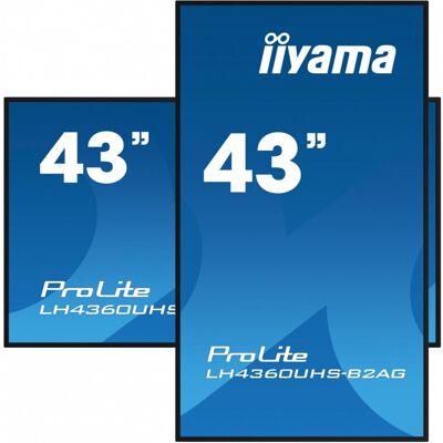 IIYAMA Monitor 43 LH4360UHS-B2A 24/7, 500cd, 4K, VA, Wifi, 6.5ms, 3xHDMI, 2xUSBR, J45, RS-232C IIYAMA Monitor 43 LH4360UHS-B2A 24/7, 500cd, 4K, VA, Wifi, 6.5ms, 3xHDMI, 2xUSBR, J45, RS-232C