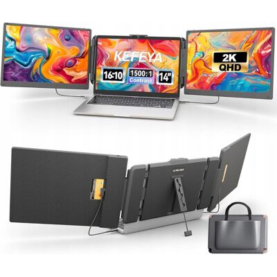 Inny producent KEFEYA S2 PRO MAX Potrójny monitor 14' 2K QHD rozszerzenie ekranu 2160x1440 Inny producent KEFEYA S2 PRO MAX Potrójny monitor 14' 2K QHD rozszerzenie ekranu 2160x1440