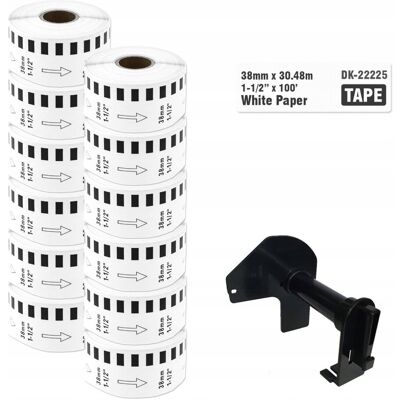 Specmark 12x taśma termiczna do Brother QL DK-22225 38mm x 30,48m do drukarki QL Specmark 12x taśma termiczna do Brother QL DK-22225 38mm x 30,48m do drukarki QL