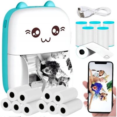 DreamCraft DRUKARKA TERMICZNA DRUKUŚ NIEBIESKI APARAT NATYCHMIASTOWY Rolki DreamCraft DRUKARKA TERMICZNA DRUKUŚ NIEBIESKI APARAT NATYCHMIASTOWY Rolki