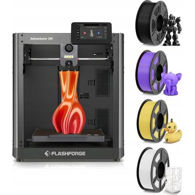 Drukarka 3D Wielokolorowa 600 mm/s IFS Flashforge AD5M 220 mm + 4 Filamenty Drukarka 3D Wielokolorowa 600 mm/s IFS Flashforge AD5M 220 mm + 4 Filamenty