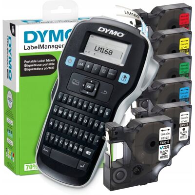 Drukarka DYMO LM160 + 6 taśm 45013 45018 45016 Drukarka DYMO LM160 + 6 taśm 45013 45018 45016