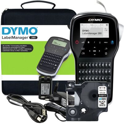 Drukarka etykiet DYMO LabelManager LM280 zestaw walizkowy + taśma 45013 Drukarka etykiet DYMO LabelManager LM280 zestaw walizkowy + taśma 45013