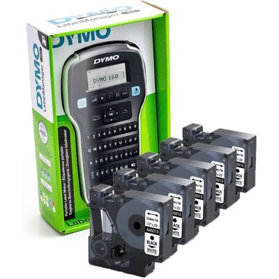 Drukarka etykiet Dymo LM160 + 5 taśm samoprzylepnych białych 12mm Drukarka etykiet Dymo LM160 + 5 taśm samoprzylepnych białych 12mm