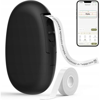 brak danych Drukarka etykiet mini SUPVAN Bluetooth termiczna bez tuszu zestaw czarna brak danych Drukarka etykiet mini SUPVAN Bluetooth termiczna bez tuszu zestaw czarna