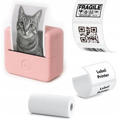 Loveinstant Drukarka Termiczna Bluetooth Do Zdjęć Naklejek Notatek Etykiet Aplikacja Ai / X6 / Różowy Loveinstant Drukarka Termiczna Bluetooth Do Zdjęć Naklejek Notatek Etykiet Aplikacja Ai / X6 / Różowy