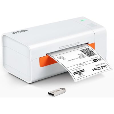 Vevor Drukarka termiczna do etykiet 108 mm USB, automatyczny podajnik 203 dpi Vevor Drukarka termiczna do etykiet 108 mm USB, automatyczny podajnik 203 dpi
