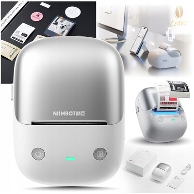 Drukarka termiczna etykiet samoprzylepnych B2 Pro Niimbot 300 DPI Bluetooth Drukarka termiczna etykiet samoprzylepnych B2 Pro Niimbot 300 DPI Bluetooth