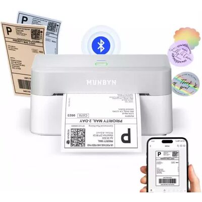 Inny producent Drukarka termiczna MUNBYN RW403B do naklejek ozdobnych DIY etykiet termicznych Inny producent Drukarka termiczna MUNBYN RW403B do naklejek ozdobnych DIY etykiet termicznych