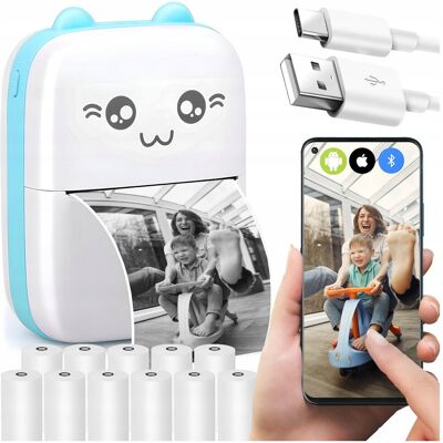 EDAXE DRUKUŚ MINI DRUKARKA TERMICZNA DO ZDJĘĆ PRZENOŚNA BLUETOOTH 11ROLEK PREZENT EDAXE DRUKUŚ MINI DRUKARKA TERMICZNA DO ZDJĘĆ PRZENOŚNA BLUETOOTH 11ROLEK PREZENT