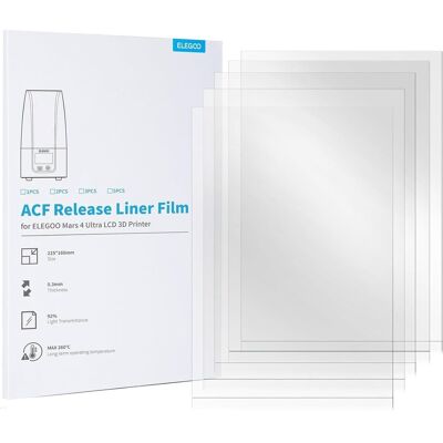 Inny producent ELEGOO ACF Release Liner Film Do Drukarki 3D Mars 4 Ultra LCD Z Mniejszym Napięciem Uwalniającym, Obsługującym 3X Szybsze Drukowanie, 225 * 160 mm, .. Inny producent ELEGOO ACF Release Liner Film Do Drukarki 3D Mars 4 Ultra LCD Z Mniejszym Napięciem Uwalniającym, Obsługującym 3X Szybsze Drukowanie, 225 * 160 mm, ..