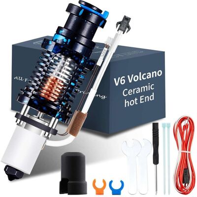 Akuku Głowica V6 Volcano Hotend drukarka 3D Voron Prusa I3 MK3S MK3 ceramiczna Akuku Głowica V6 Volcano Hotend drukarka 3D Voron Prusa I3 MK3S MK3 ceramiczna
