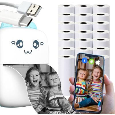 DAZAKIDS MINI DRUKARKA TERMICZNA DRUKUŚ ORYGINALNY DO ZDJĘĆ PRZENOŚNA + 21 ROLEK DAZAKIDS MINI DRUKARKA TERMICZNA DRUKUŚ ORYGINALNY DO ZDJĘĆ PRZENOŚNA + 21 ROLEK
