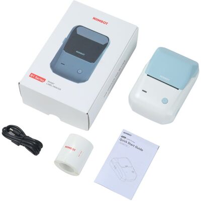 Inny producent NIIMBOT B1 Drukarka Termiczna NAKLEJKI Bluetooth BIAŁO NIEBIESKA NOWA +Rolka Inny producent NIIMBOT B1 Drukarka Termiczna NAKLEJKI Bluetooth BIAŁO NIEBIESKA NOWA +Rolka