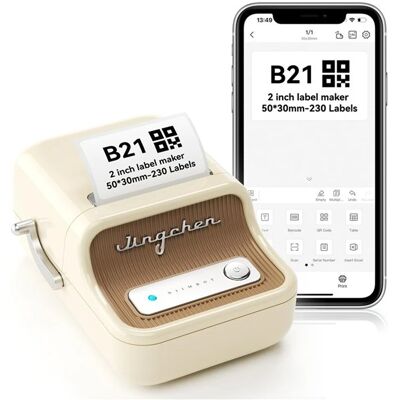 ITIMPORT NIIMBOT B21 Drukarka Termiczna NAKLEJKI Bluetooth BEŻOWO-ZŁOTA ETYKIETY ITIMPORT NIIMBOT B21 Drukarka Termiczna NAKLEJKI Bluetooth BEŻOWO-ZŁOTA ETYKIETY