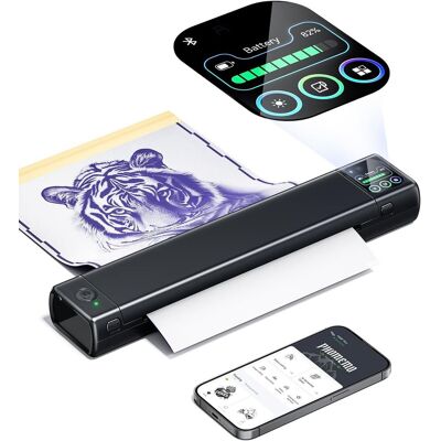 Inny producent Phomemo M08F Plus Drukarka Do Tatuażu Ekran Dotykowy 10Szt Papieru Pro Inny producent Phomemo M08F Plus Drukarka Do Tatuażu Ekran Dotykowy 10Szt Papieru Pro