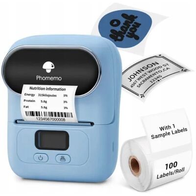Phomemo M110 Drukarka Termiczna Bluetooth 20-50mm do Etykiet Samoprzylepnych Naklejek Zdjęć Notatek Grafik / Niebieski Phomemo M110 Drukarka Termiczna Bluetooth 20-50mm do Etykiet Samoprzylepnych Naklejek Zdjęć Notatek Grafik / Niebieski