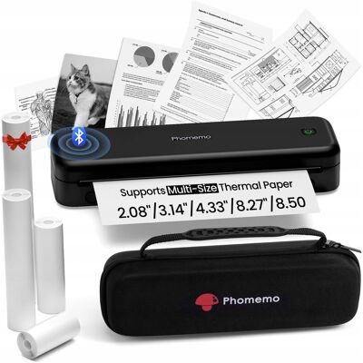 Inny producent Phomemo M834 drukarka termiczna A4 mobilna 4 rolki papieru w zestawie Inny producent Phomemo M834 drukarka termiczna A4 mobilna 4 rolki papieru w zestawie