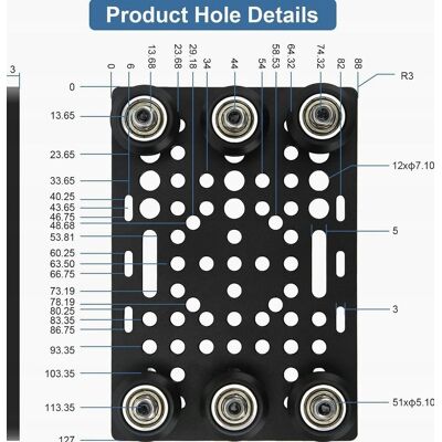 Inny producent PŁYTA BRAMOWA ALUMINIOWA CZARNA ANODOWANA DRUKARKA 3D KOŁO PASOWE Inny producent PŁYTA BRAMOWA ALUMINIOWA CZARNA ANODOWANA DRUKARKA 3D KOŁO PASOWE