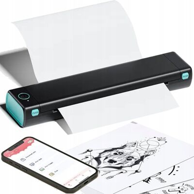 Przenośna drukarka termiczna a4 bez tuszu bluetooth phomemo m08f tatuaż Przenośna drukarka termiczna a4 bez tuszu bluetooth phomemo m08f tatuaż