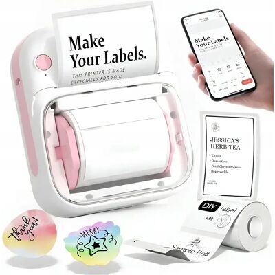 Inny producent Mini Drukarka Termiczna Etykiet Samoprzylepnych Aplikacja Bluetooth Inny producent Mini Drukarka Termiczna Etykiet Samoprzylepnych Aplikacja Bluetooth