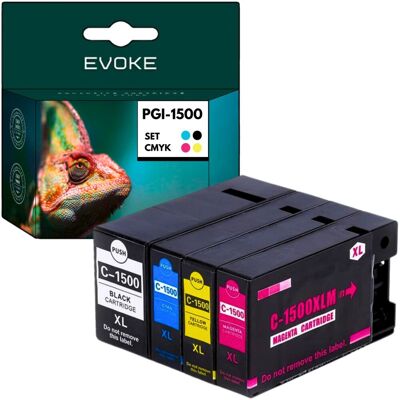 Evoke 4x Tusz Do Drukarki Canon Pgi1500 Czarny + Zestaw Kolorów Xl Pgi 1500 Cmyk Evoke 4x Tusz Do Drukarki Canon Pgi1500 Czarny + Zestaw Kolorów Xl Pgi 1500 Cmyk