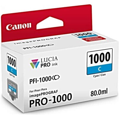 oryginalny ink / tusz 0547C001, cyan, 5025s, 80ml, PFI-1000C, Canon imagePROGRAF PRO-1000 oryginalny ink / tusz 0547C001, cyan, 5025s, 80ml, PFI-1000C, Canon imagePROGRAF PRO-1000
