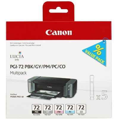 Oryginalny Ink / Tusz Pgi72, Pbk/gy/pm/pc/co, 6403b007, Canon Pixma Pro-10 Oryginalny Ink / Tusz Pgi72, Pbk/gy/pm/pc/co, 6403b007, Canon Pixma Pro-10