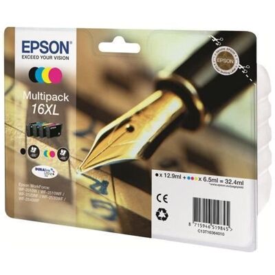 Epson Multipack 16 Xl - Pióro Wieczne - Czarny, Cyjan, Żółty, Magenta (C13t16364022) Epson Multipack 16 Xl - Pióro Wieczne - Czarny, Cyjan, Żółty, Magenta (C13t16364022)