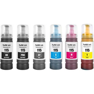 Evoke 6x 115 Bk Pb Gy Cyan Magenta Yellow Do Epson Zestaw Evoke 6x 115 Bk Pb Gy Cyan Magenta Yellow Do Epson Zestaw
