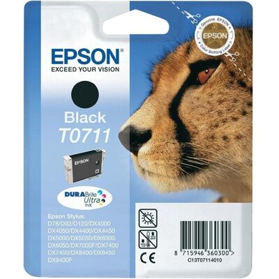 Tusz Epson T0711 C13t07114010 7,4ml K Oryginał Czarny Nb Tusz Epson T0711 C13t07114010 7,4ml K Oryginał Czarny Nb