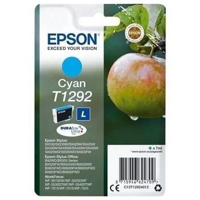 Wkład Atramentowy Epson T1292 Cyjan - Apple (C13t12924012) Wkład Atramentowy Epson T1292 Cyjan - Apple (C13t12924012)