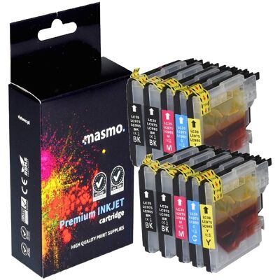 Zestaw 10X Tusz Masmo Do Brother Lc985 Dcp-J315W J140W Dcp-J125 J220 J415 J515 J140W Cmyk Zestaw 10X Tusz Masmo Do Brother Lc985 Dcp-J315W J140W Dcp-J125 J220 J415 J515 J140W Cmyk